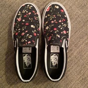 Floral vans size 7 worn once